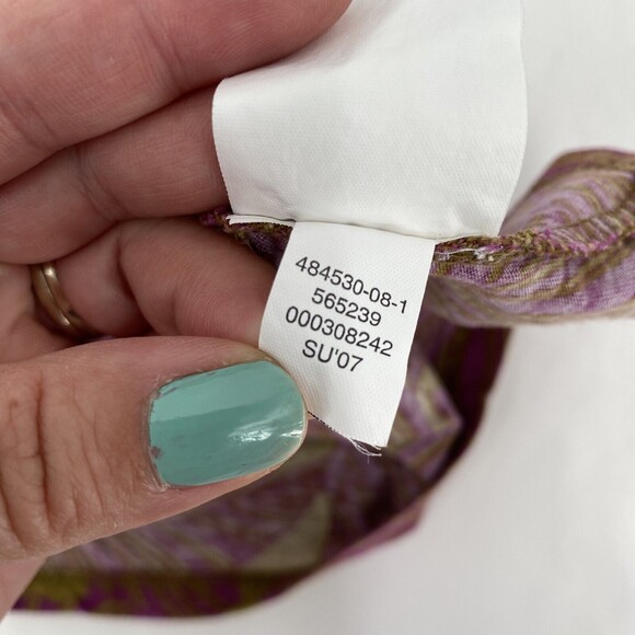 Old Navy Womens Leaf Prints Ruched Waist Strapless Top Pink Brown Size M - Picture 7 of 9